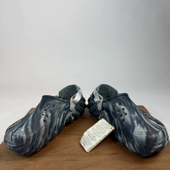New NWT Mens Crocs Echo Marbled Blue Comfort Clogs Sandals Shoes Size 10 M - Picture 5 of 8